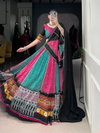 Pink Multicolour Pure Rayon Lehenga With Blouse Dupatta Navratri Collection LNB 1617 